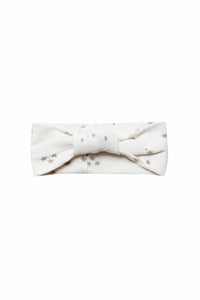 Organic Jersey Baby Turban | Ivory Stars