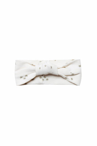 Organic Jersey Baby Turban | Ivory Stars