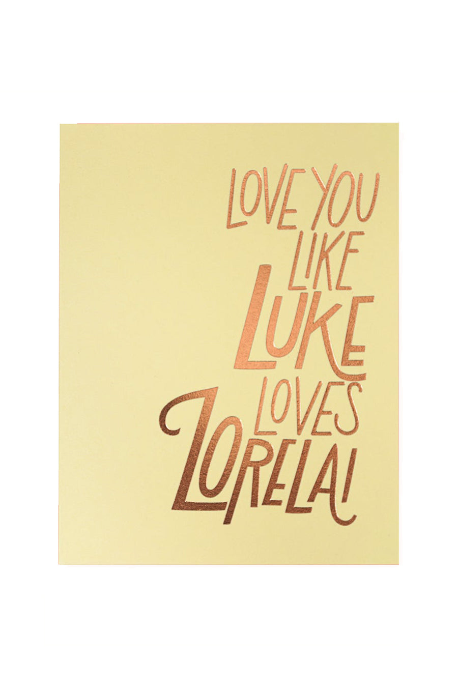 Luke + Lorelai Card