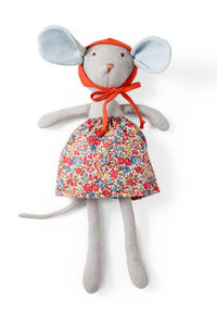 Catalina Mouse in Liberty "Hedgerow" Skirt and Bonnet