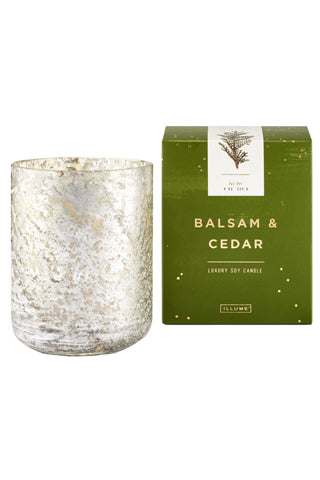Luxe Sanded Mercury Glass Candle