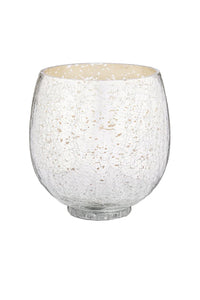 Holiday Shine Crackle Glass Candle | Balsam & Cedar