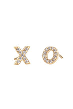 Load image into Gallery viewer, XO Pave Stud Earrings