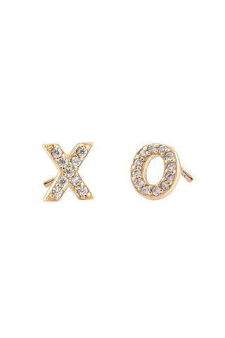 XO Pave Stud Earrings