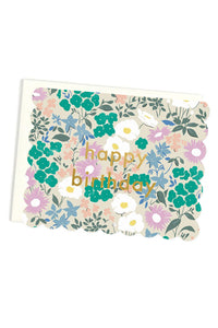 Scalloped Floral Birthday Card