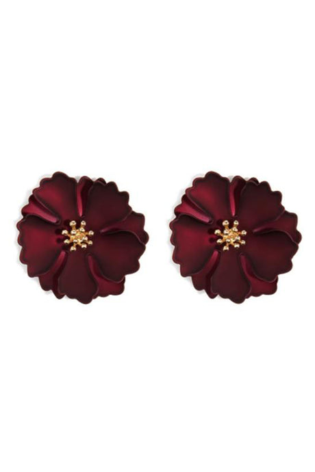 Stella Metallic Flower Petal Earrings
