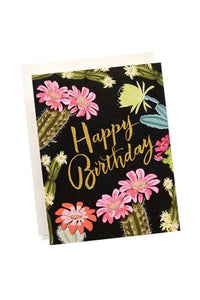 Cactus Blooms Birthday Card