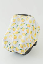 Load image into Gallery viewer, Cotton Muslin Car Seat Canopy | Lemon