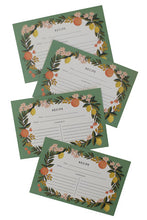 Load image into Gallery viewer, Citrus Floral Recipe Card Set