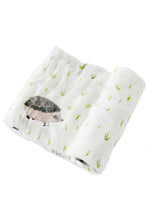 Load image into Gallery viewer, Hedgehog Deluxe Muslin Swaddle