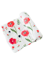 Load image into Gallery viewer, Summer Poppy Cotton Muslin Swaddle