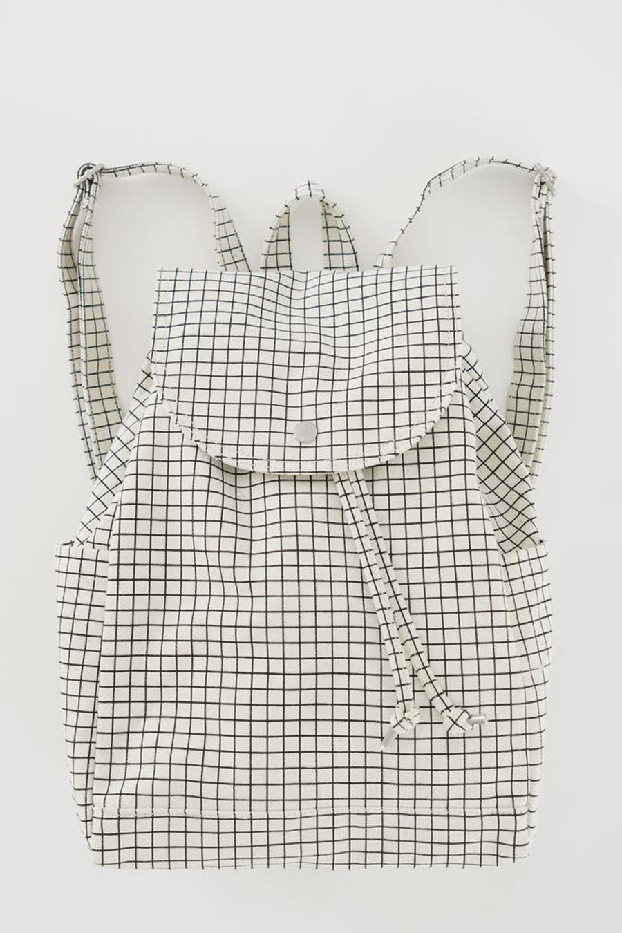 Grid Drawstring Backpack