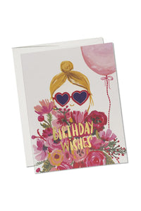 Heart Shaped Glasses Bday Card