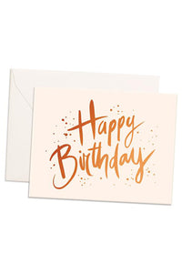 Happy Birthday Copper Foil Card