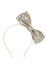 Load image into Gallery viewer, Topsy Glitter Bow Alice Headband
