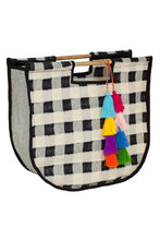 Load image into Gallery viewer, Gingham Round Carry Bag
