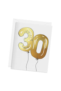 30 Balloons Card