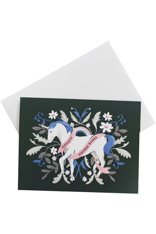 Unicorn Birthday Wishes Card