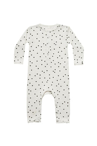 Ribbed Baby Jumpsuit | Pebble Dot