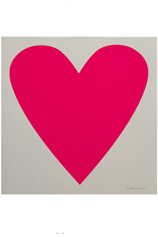 Neon Pink Heart Print