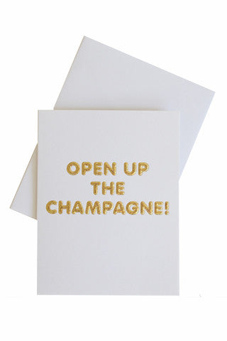 Open up the Champagne Card