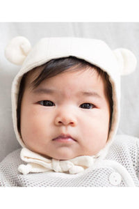 Organic Baby Bonnet | Bear