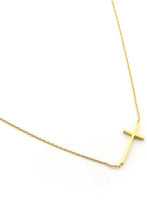 Load image into Gallery viewer, Horizontal Cross Necklace