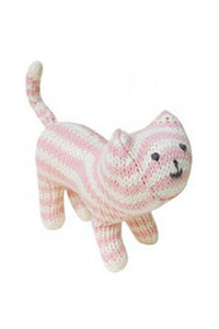 Pink Knit Cat Rattle