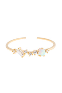 Charming Opal Adjustable Ring | Gold