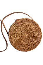 Load image into Gallery viewer, Round Woven Basket Bag
