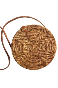 Round Woven Basket Bag