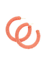 Load image into Gallery viewer, Solid Beaded Hoops