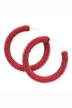 Load image into Gallery viewer, Solid Beaded Hoops