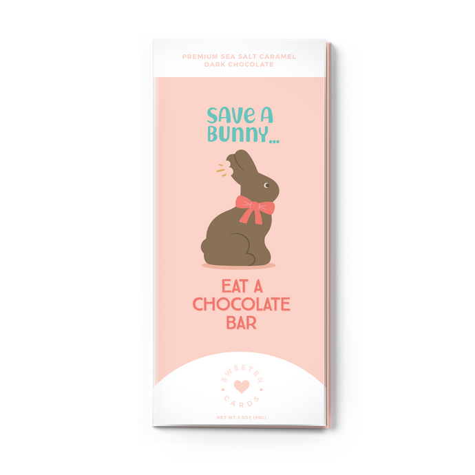 Save a Bunny! | Sea Salt Caramel Dark Chocolate