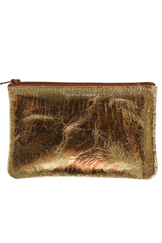 Gold Foil Small Zip Pouch