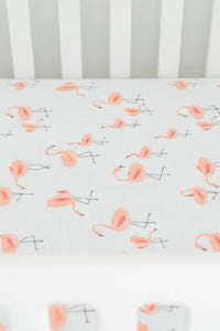 Pink Ladies Cotton Muslin Crib Sheet