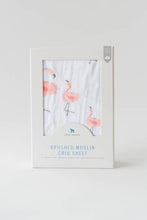 Load image into Gallery viewer, Pink Ladies Cotton Muslin Crib Sheet
