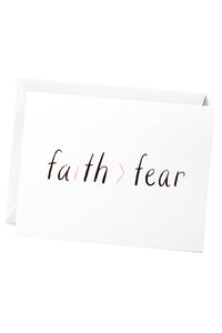 Faith Greater Than Fear Card