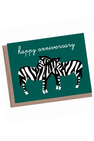 Necking Zebra Anniversary Card