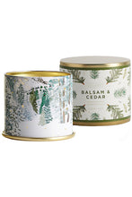 Load image into Gallery viewer, Balsam &amp; Cedar Tin Candle