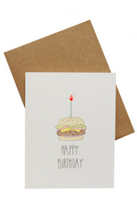 Happy Birthday Burger Card