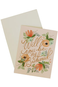 Blushing Bridesmaid Card
