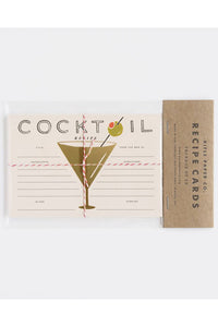 Cocktail Recipe Cards Set
