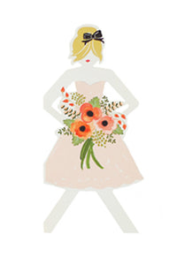 Bridesmaid Paper Doll Card