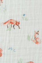 Load image into Gallery viewer, Foxes Cotton Muslin Swaddle