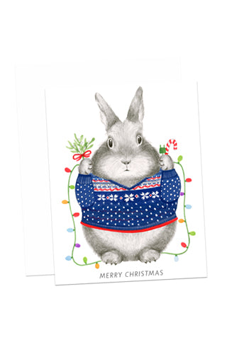 Merry Christmas Bunny Card