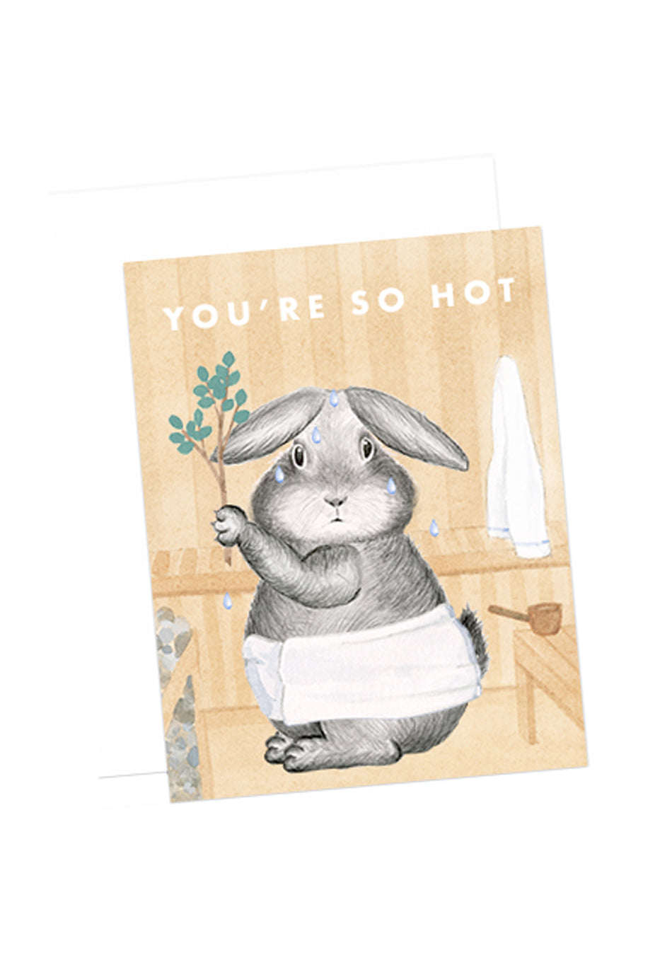 Sauna Bunny Card