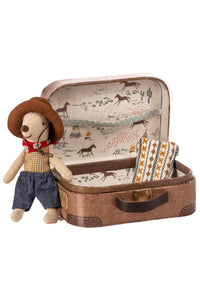 Cowboy Mouse in Suitcase