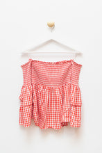 Load image into Gallery viewer, Smock &amp; Roll Gingham Top
