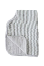 Load image into Gallery viewer, Grey Stripe Cotton Muslin Burp Cloth